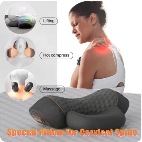 Electric Neck Massager Pillow – Cervical Heating & Vibration