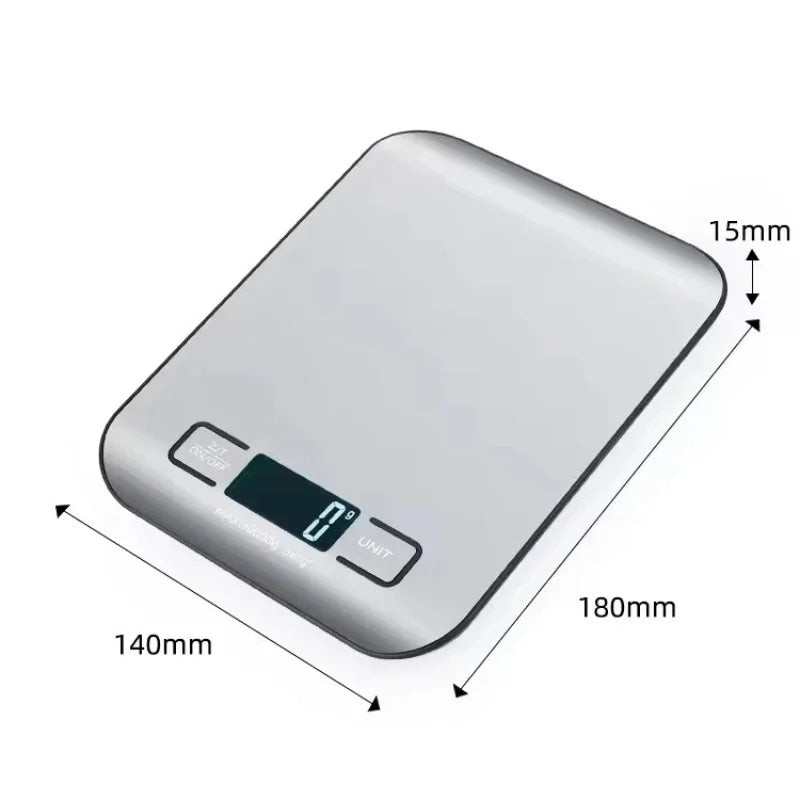 Digital Kitchen Scale 5kg/1g – LED Stainless Steel Food & Jewelry