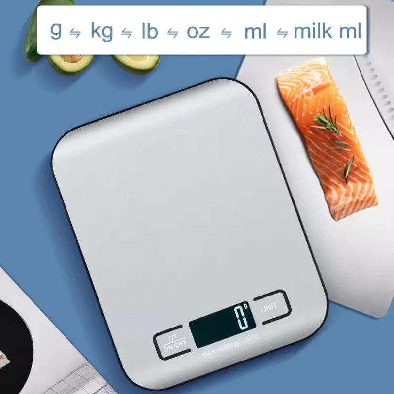 Digital Kitchen Scale 5kg/1g – LED Stainless Steel Food & Jewelry