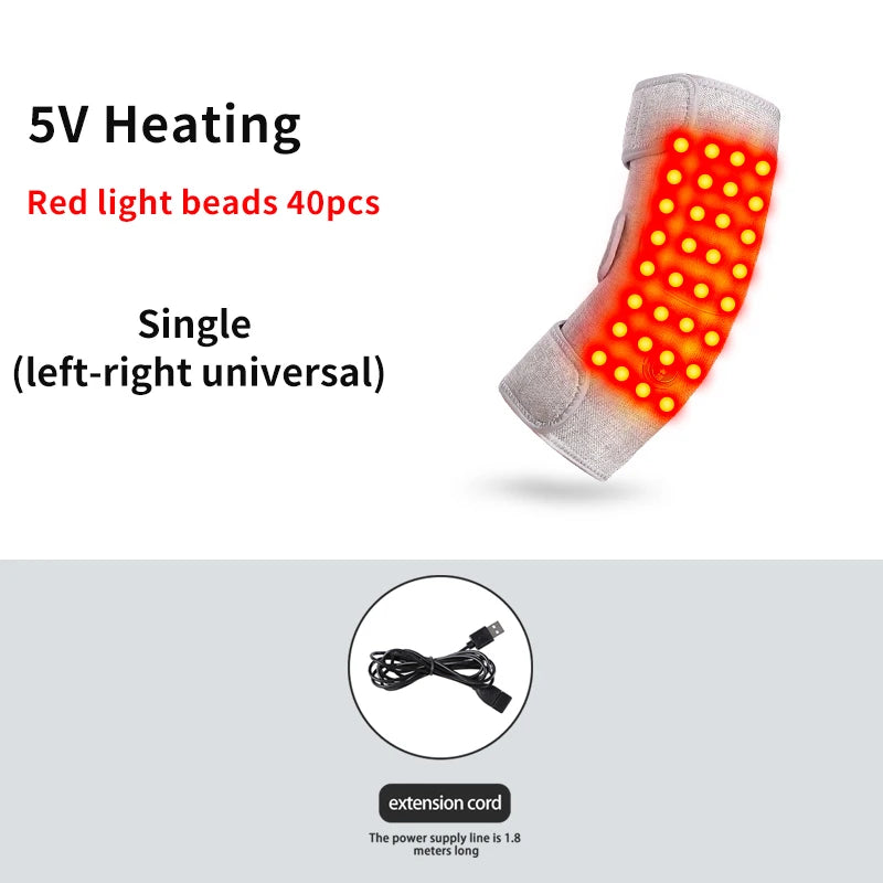 Red Light Therapy Elbow Sleeve – Heat & Massage Joint Pain Relief