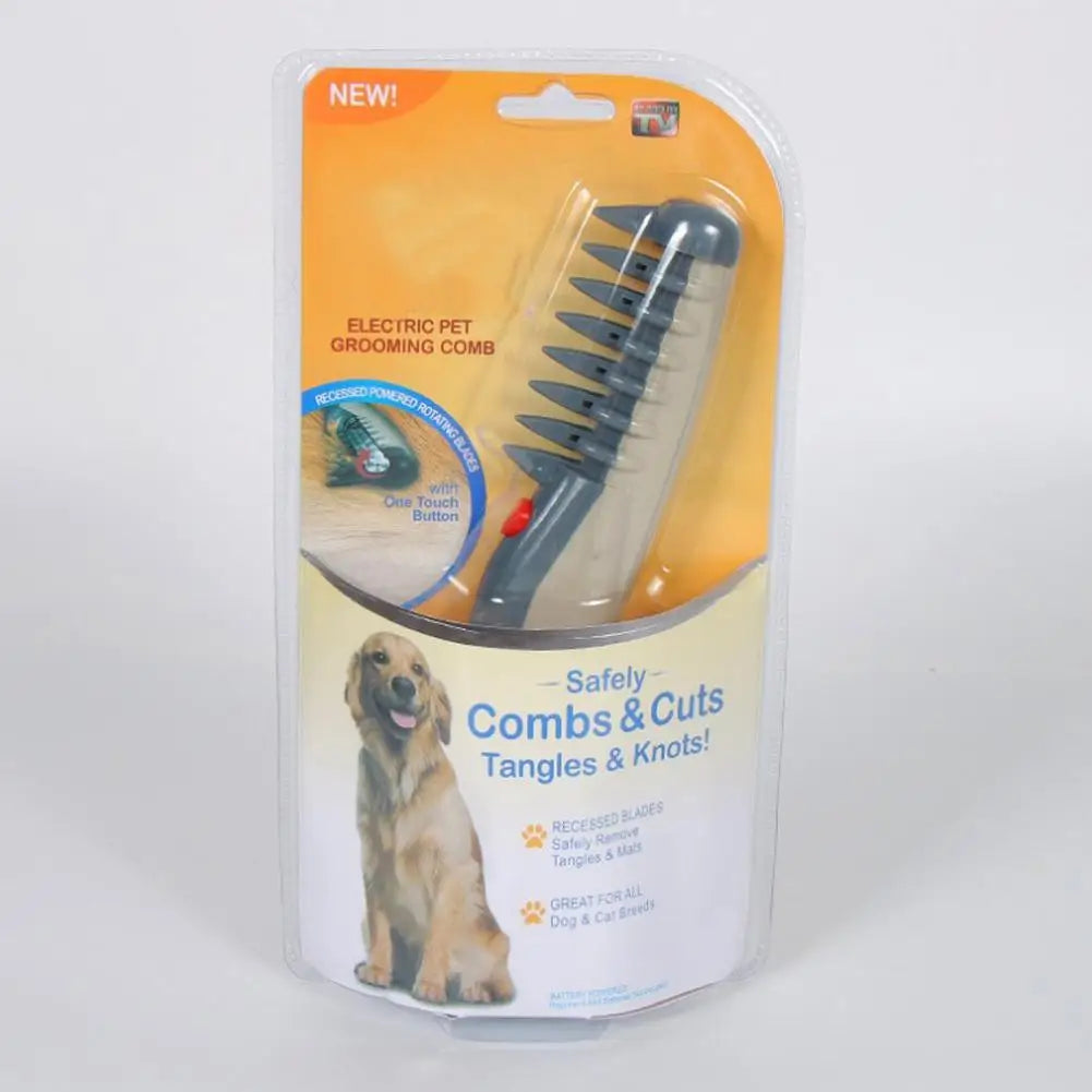 Electric Pet Grooming Comb for Dogs & Cats – Tangle & Mat Remover
