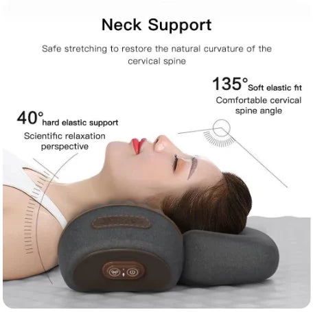 Electric Neck Massager Pillow – Cervical Heating & Vibration