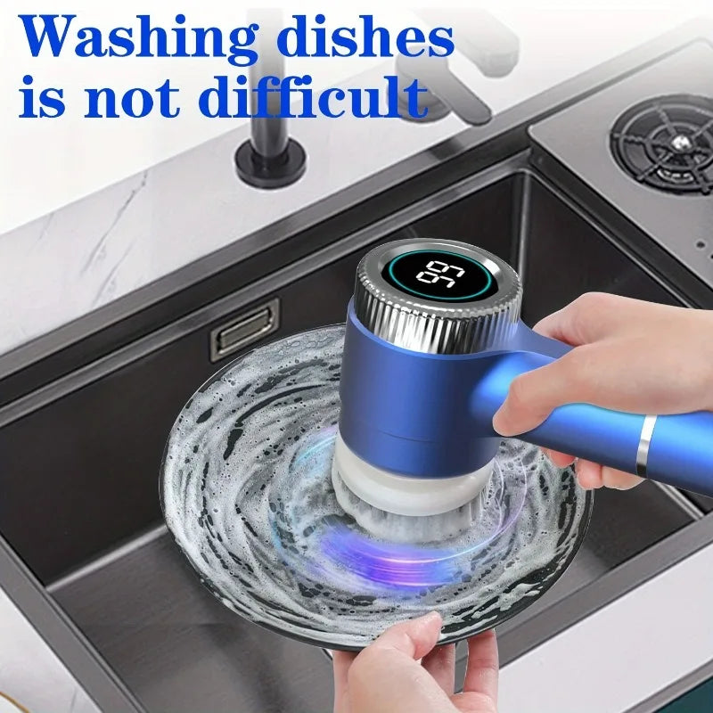 Electric Spin Scrubber – Handheld 3-Speed with 5 Brush Heads