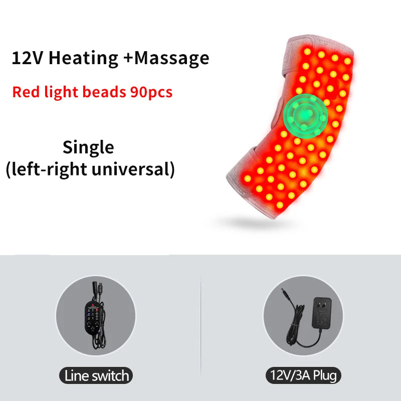 Red Light Therapy Elbow Sleeve – Heat & Massage Joint Pain Relief