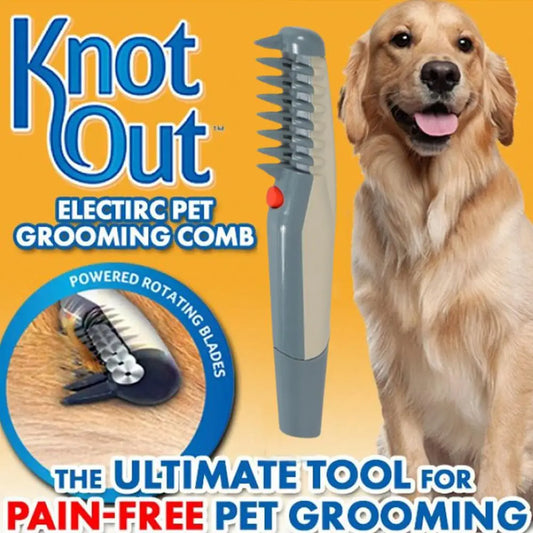 Electric Pet Grooming Comb for Dogs & Cats – Tangle & Mat Remover
