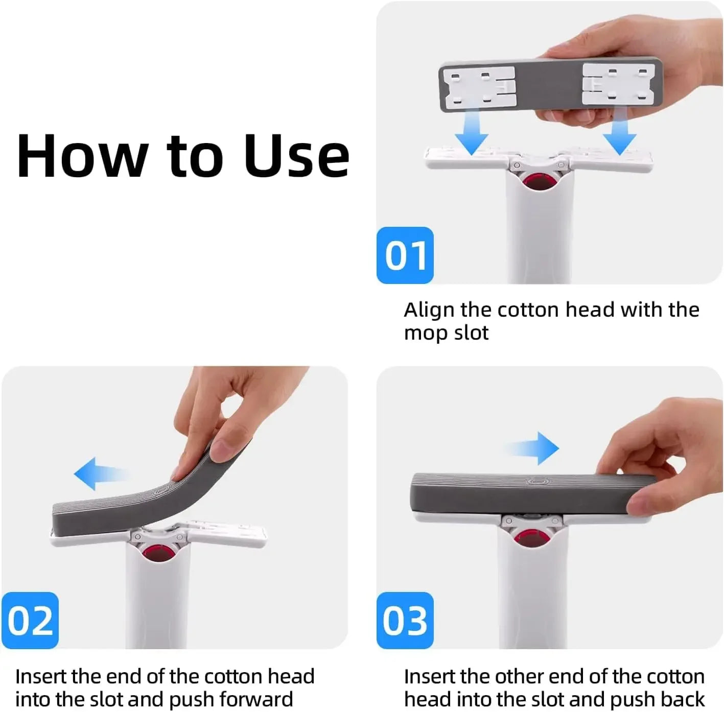 Mini Handheld Mop – Self-Squeezing Floor & Desk Cleaner