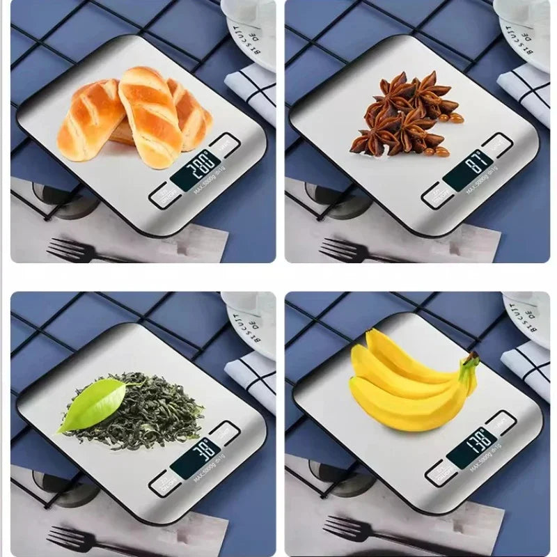 Digital Kitchen Scale 5kg/1g – LED Stainless Steel Food & Jewelry