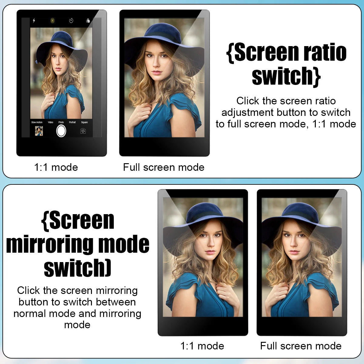 Wireless Selfie Monitor & Vlog Phone Mount – WiFi Bluetooth