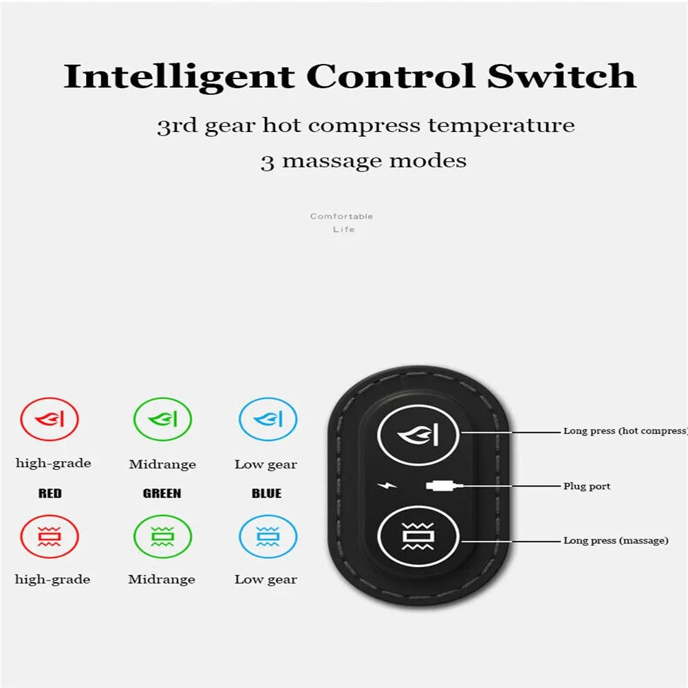 Electric Neck Massager Pillow – Cervical Heating & Vibration