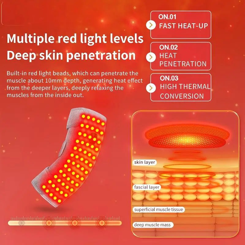 Red Light Therapy Elbow Sleeve – Heat & Massage Joint Pain Relief