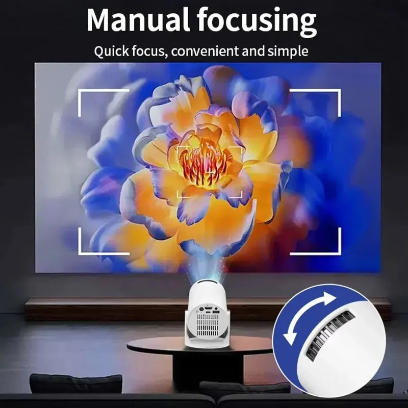 HY300 4K Projector Android 11 WiFi6 290ANSI Portable Outdoor Cinema